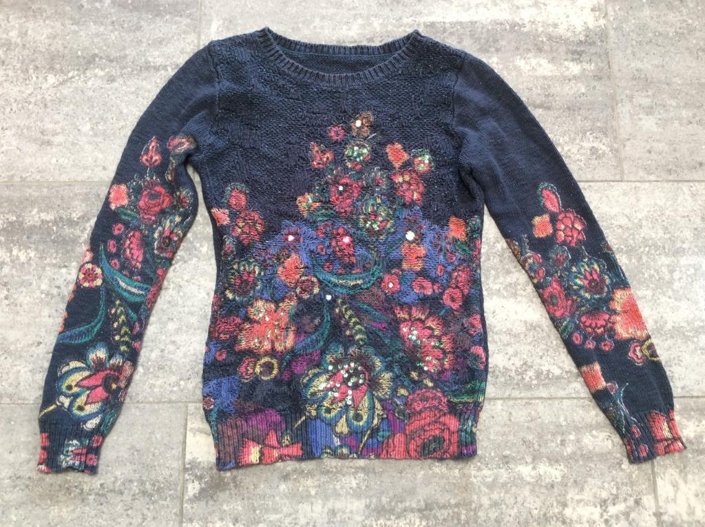 Pull Desigual S, Enlèvement ou Envoi, Taille 36 (S), Bleu, Desigual