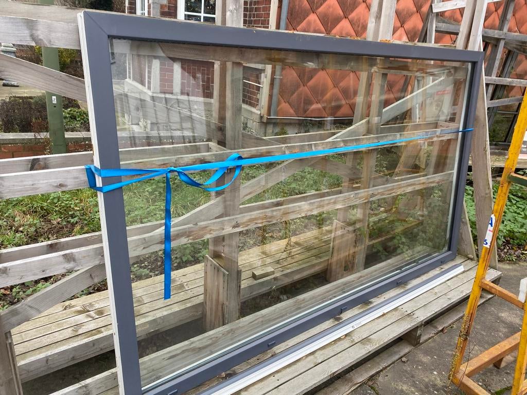 chassis fixe en pvc double vitrage 249/147 cm, Enlèvement, Comme neuf, Synthétique, Châssis de fenêtre
