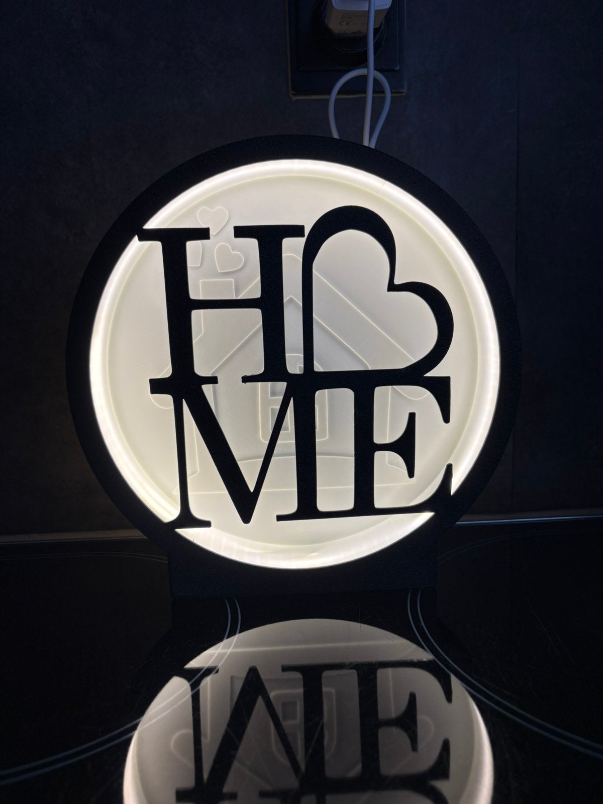 Decoratieve LED-lamp „HOME” — 3D-printen, Wit, Overige merken, Kunststof, Verzenden