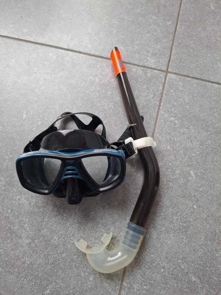 Duikbril + snorkel Salvas, Ophalen of Verzenden, Zo goed als nieuw, Snorkelset