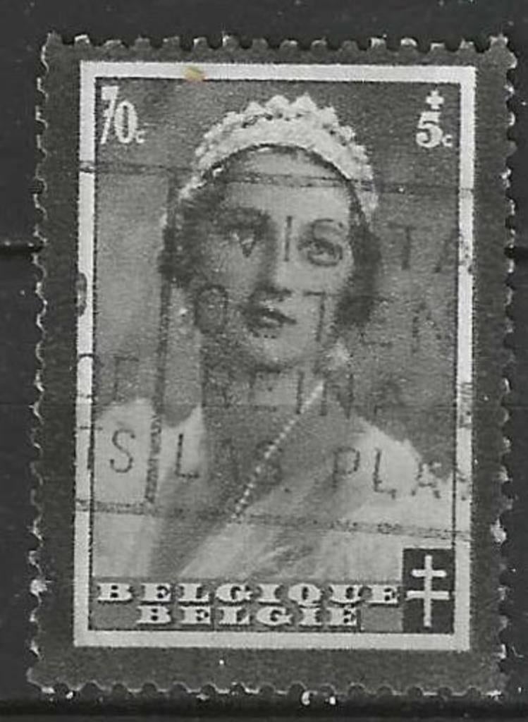 Belgie 1935 - Yvert/OBP 415 - Rouwzegel Koningin Astrid (ST), Verzenden, Gestempeld, Gestempeld, Koninklijk huis