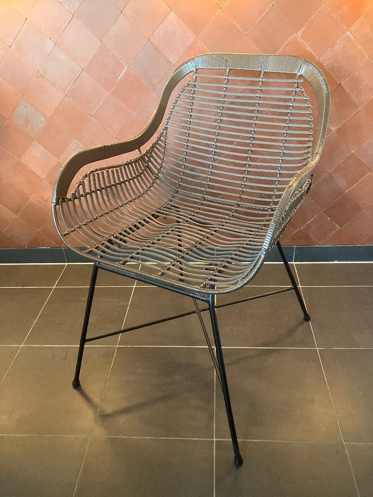 Vintage fauteuil design fauteuil, Huis en Inrichting, Fauteuils, Ophalen, Gebruikt, Metaal