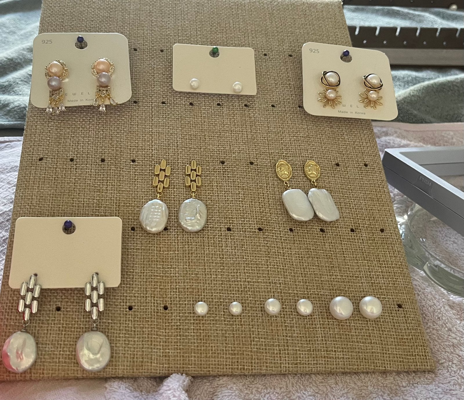 Barok parel oorstekers van zilver, Handtassen en Accessoires, Oorbellen, Ophalen of Verzenden, Zo goed als nieuw, Zilver