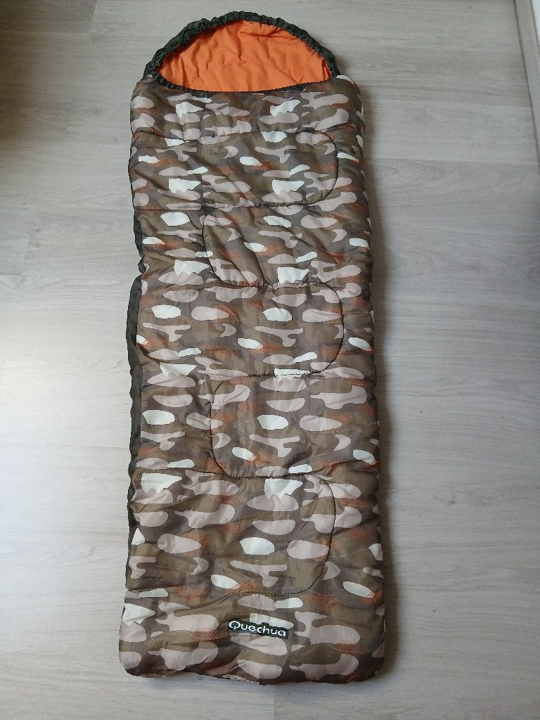 Warme slaapzak, 140 cm, rits dichtgenaaid, Caravans en Kamperen, Slaapzakken, Ophalen, Gebruikt
