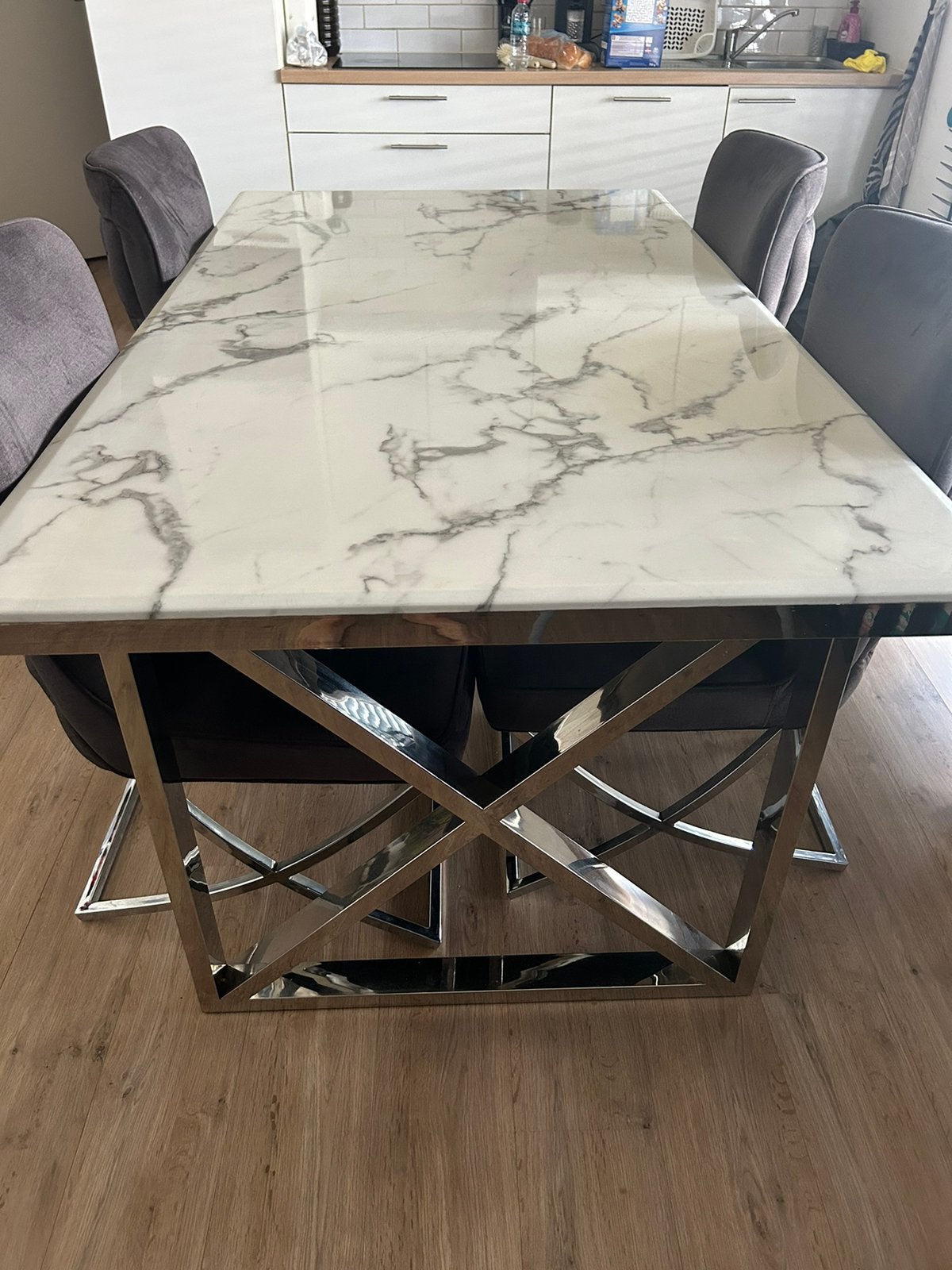 Eettafel + 4stoelen, Huis en Inrichting, Ophalen, Zo goed als nieuw
