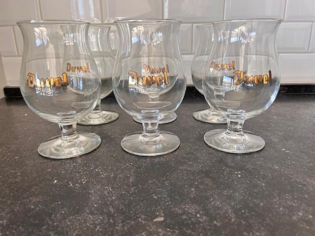 Duvel glazen 6 stuks, Enlèvement, Comme neuf, Verre ou Verres, Duvel