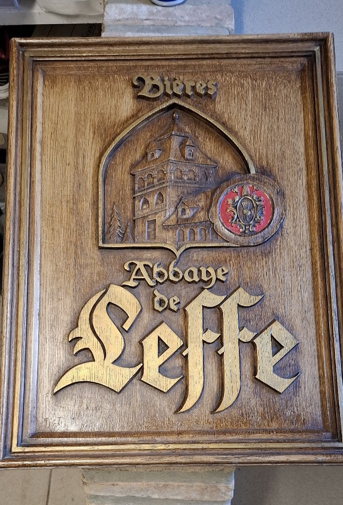 plaque publicitaire Leffe, Enlèvement, Utilisé, Panneau, Plaque ou Plaquette publicitaire, Leffe