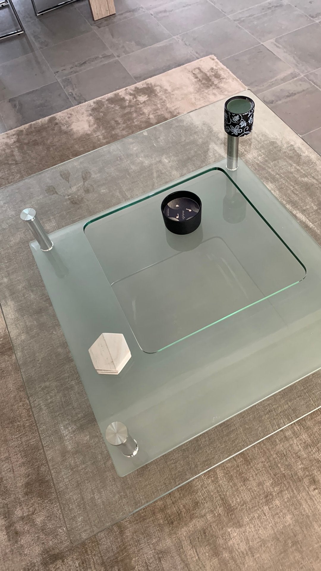 Table basse en verre, Enlèvement, Comme neuf, Carré, Verre