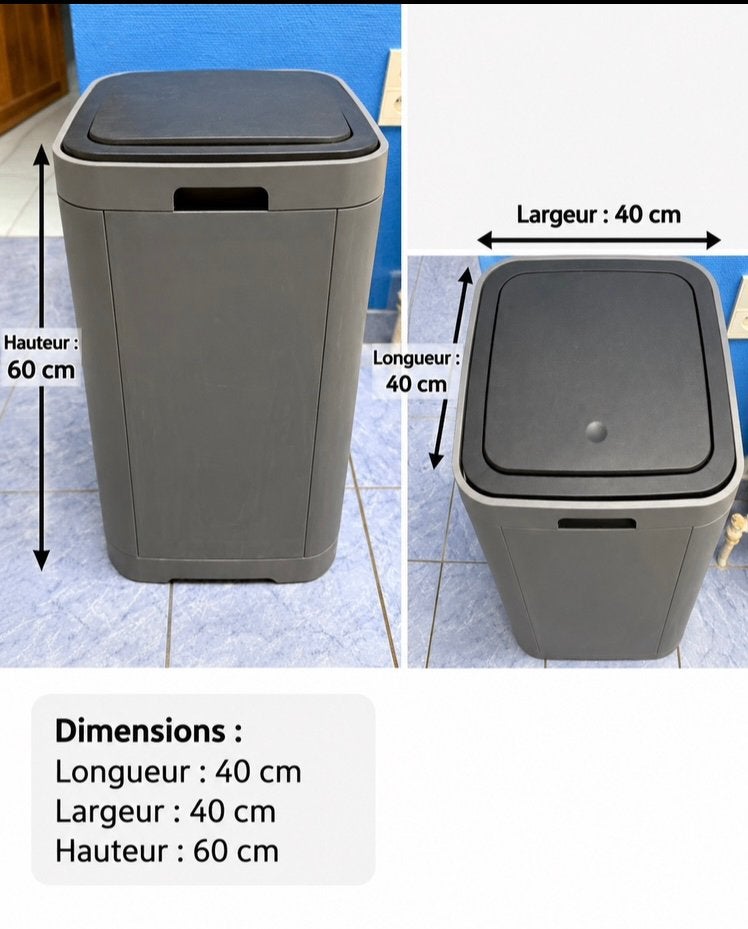 2 grandes poubelles IKEA GIGANTISK 60 L 1 des 2 a un défaut, 50 – 75, 40 litres ou plus, Enlèvement, Utilisé