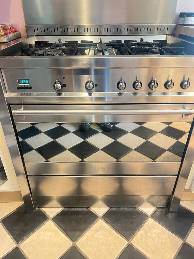 Smeg gasfornuis met electrische oven, Ophalen, Metaal, Smeg, Overige typen