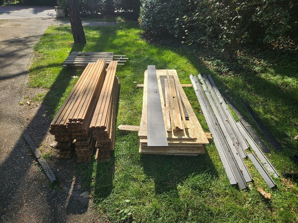 Overschot bouw tuinhuizen, Enlèvement, Comme neuf, Autres essences de bois, Autres types