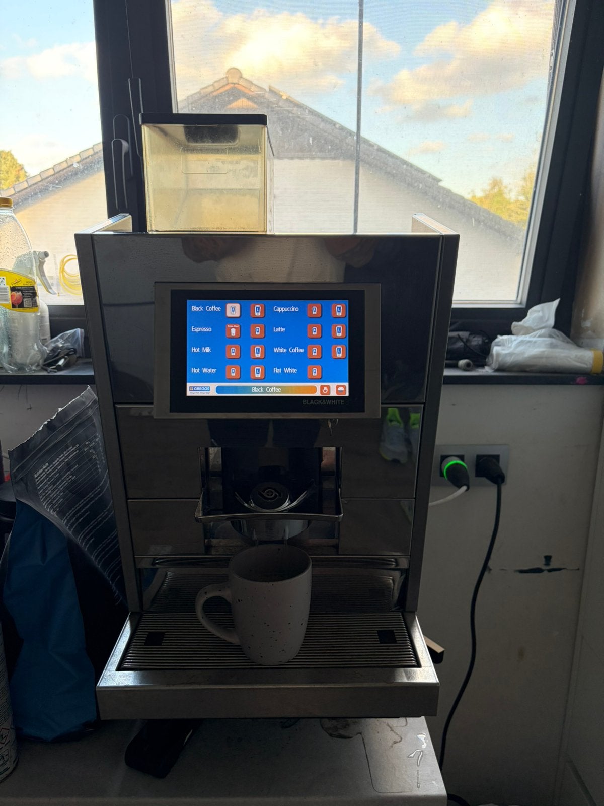 Thermoplan black en white koffiemachine te koop., Ophalen, Zo goed als nieuw