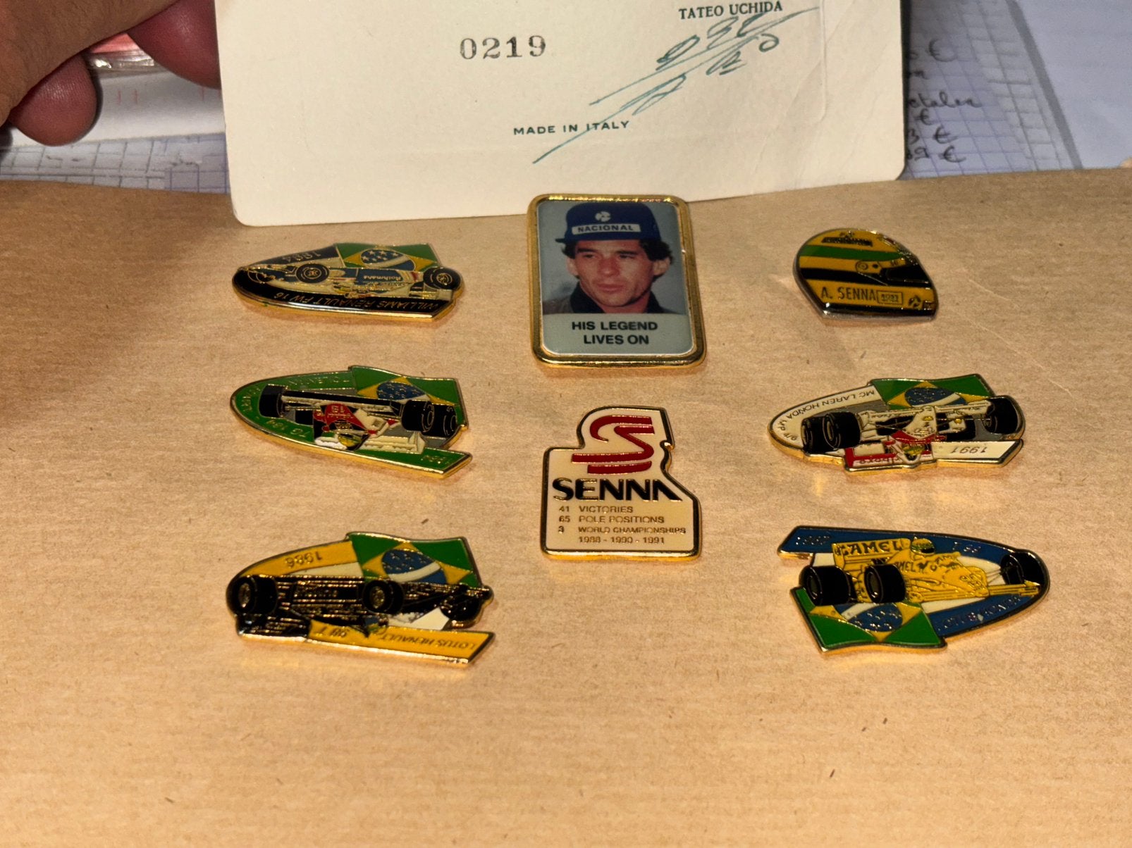 Épinglette commémorative Ayrton Senna, Enlèvement ou Envoi, Comme neuf