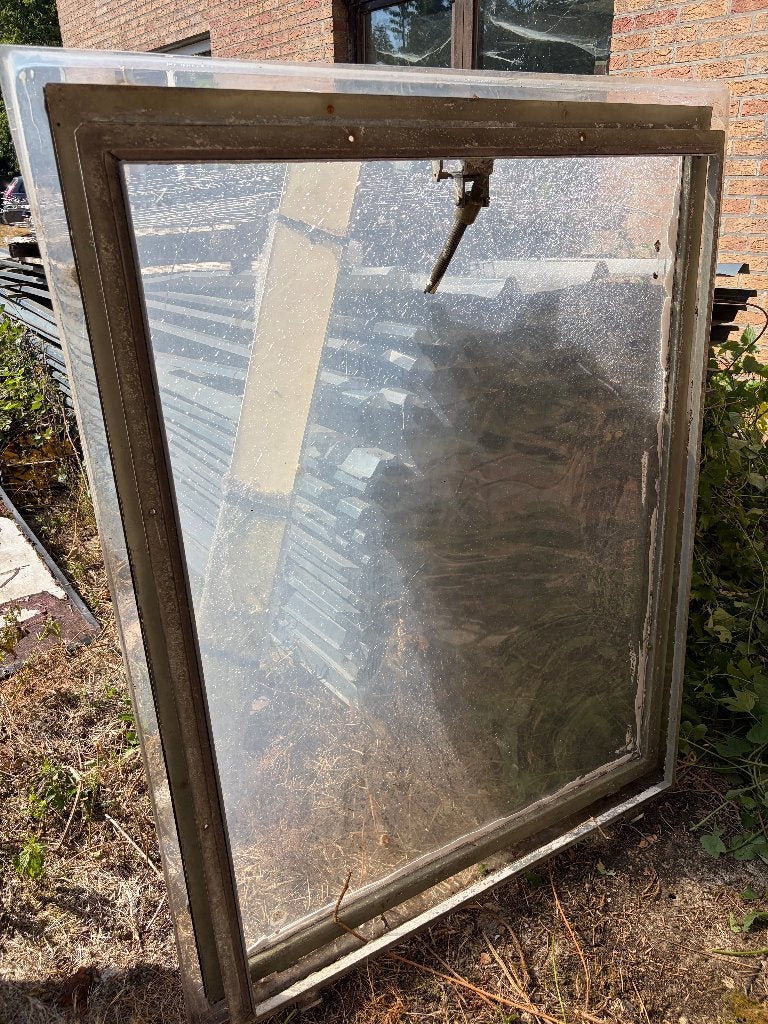 Lichtkoepel met omkadering, Ophalen, Gebruikt, 120 tot 160 cm, Dubbelglas
