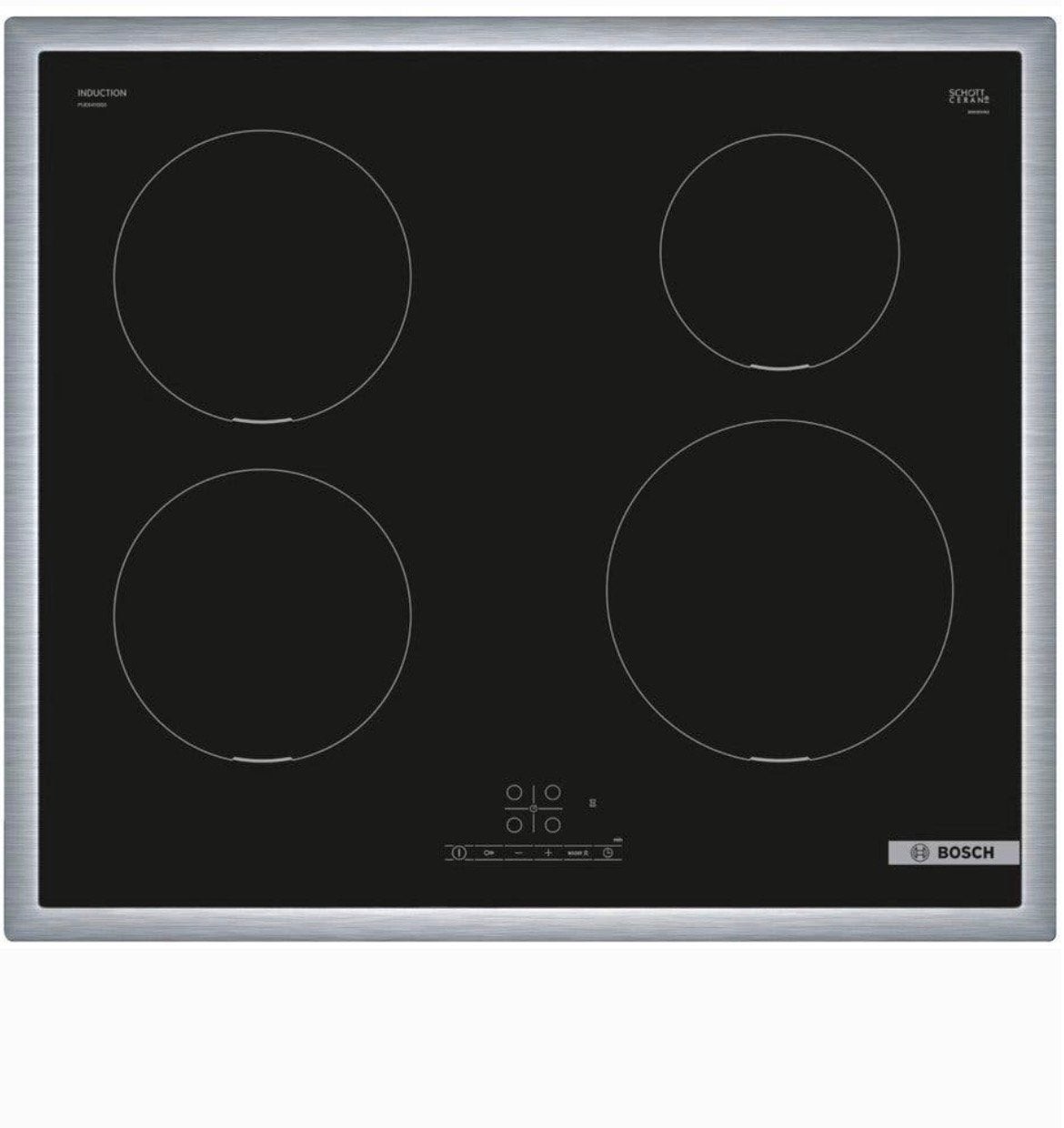 Bosch PUE645BB5D normaal 1-fase stopcontact- 3,7 kW, Nieuw, Energieklasse A of zuiniger, Inbouw, Inductie