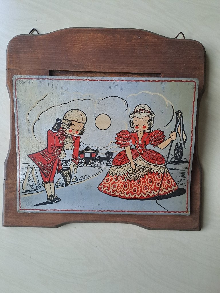 twee antieken brieven- en magazinehouders, Ophalen, Gebruikt, Vintage, Hout