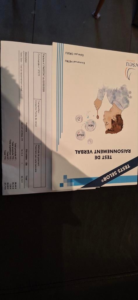Test raisonnement verbal / Test Selor, Verzenden, Nieuw, Hoger Onderwijs, Emmanuel Hetru