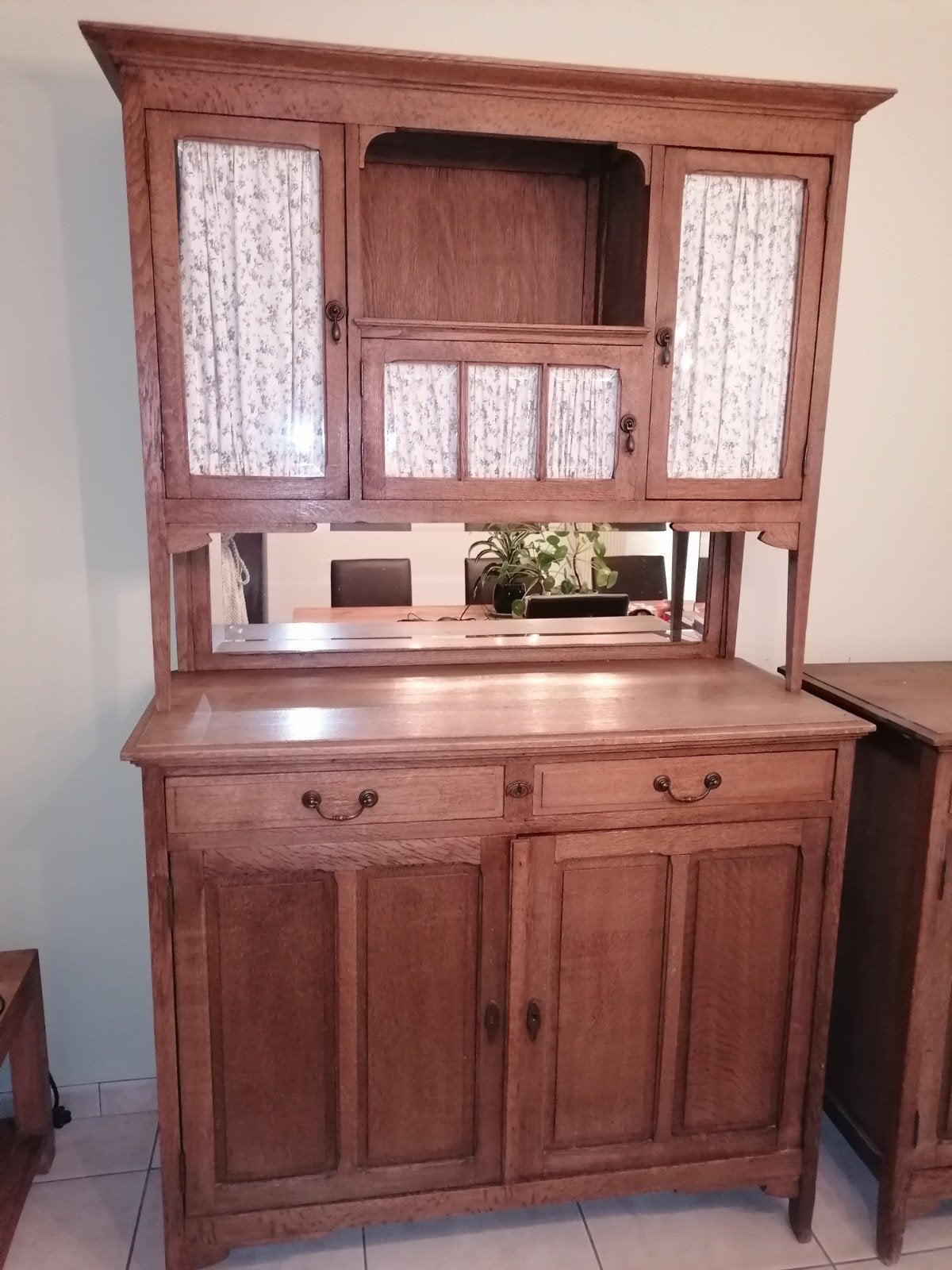 Antieke buffetkast 2 stuks, Huis en Inrichting, Ophalen, Glas