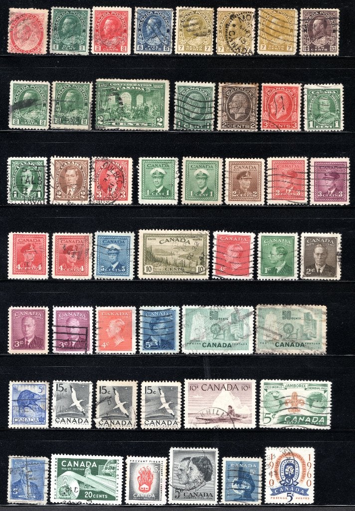 Canada Lot de timbres estampillés, Envoi, Affranchi, Amérique du Nord