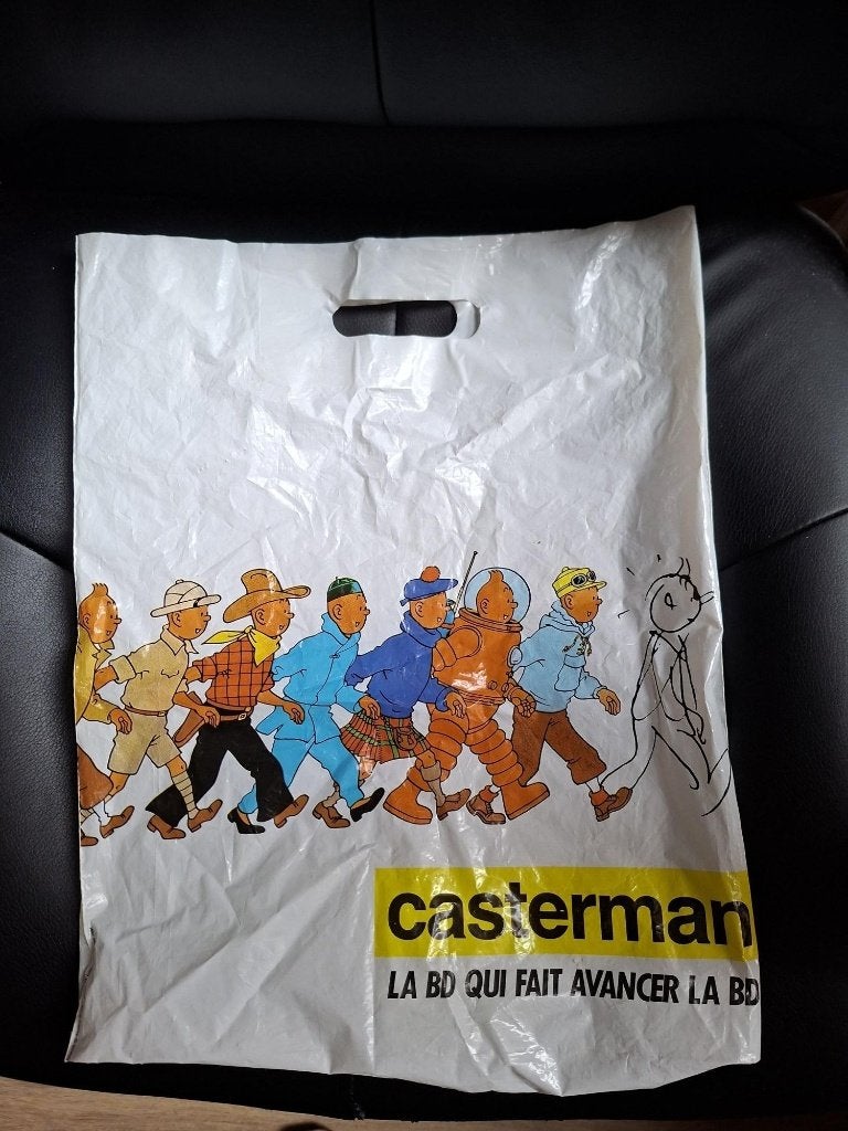 Plastic zak Kuifje, Ophalen, Kuifje, Zo goed als nieuw, Gebruiksvoorwerp