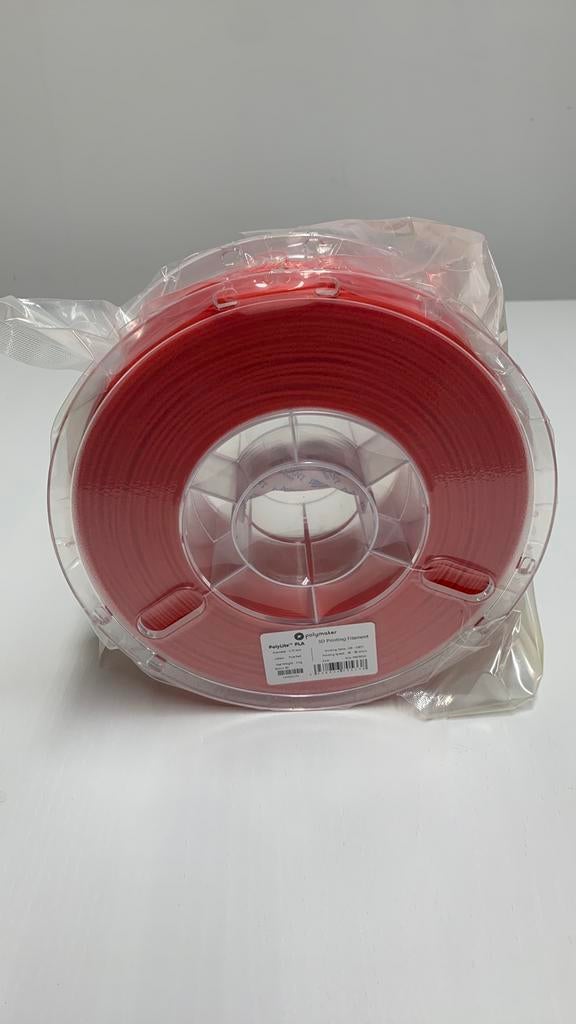 (3 Pcs) Polymaker PolyLite PLA (1.75 mm) (Red/Rood) (1 Kg), Ophalen of Verzenden, Nieuw
