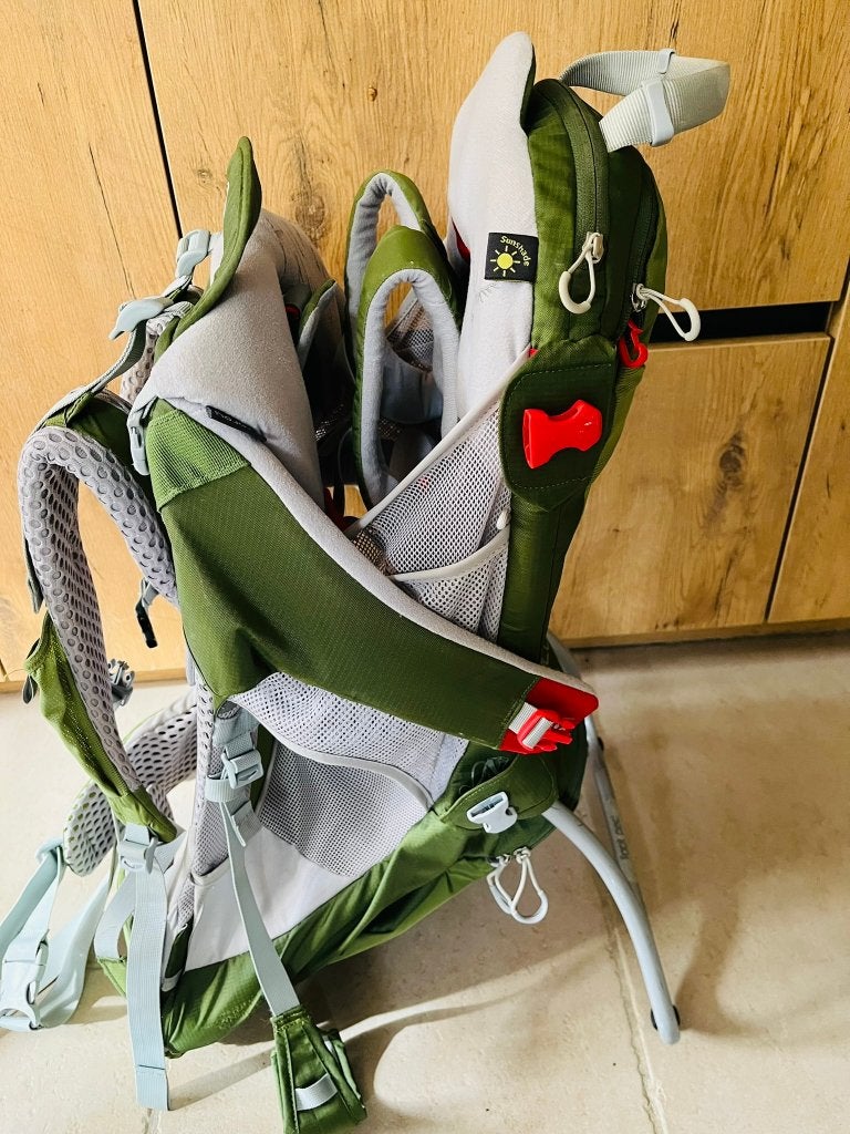 Porte-enfant Osprey Poco AG - comme neuf - auvent, Enfants & Bébés, Porte-bébés & Écharpe porte bébé, Autres marques, Enlèvement ou Envoi