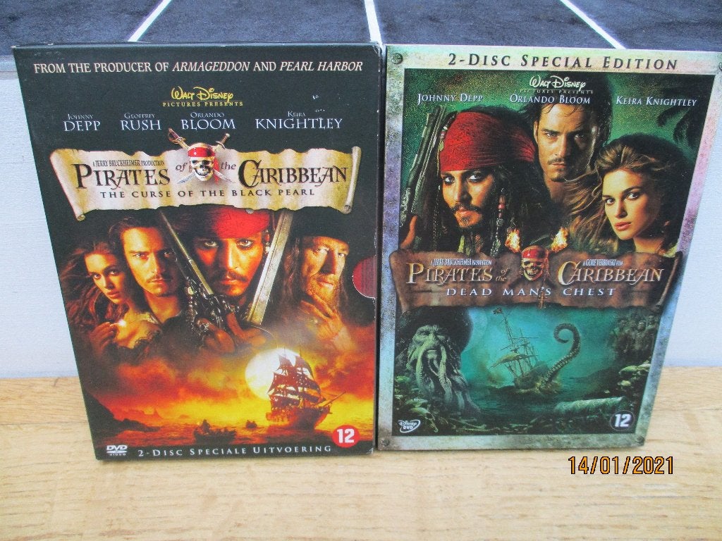 Pirates o/t Caribbean-Curse o/t Black Pearl+Dead Man's Chest, Cd's en Dvd's, Vanaf 12 jaar, Verzenden, Gebruikt, Nederlands