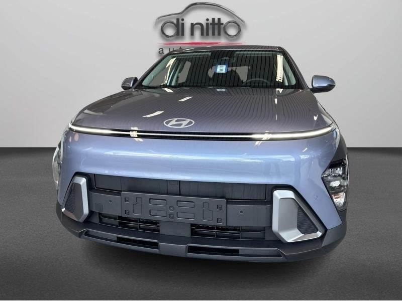 Hyundai Kona 1.6 GDI Hybrid Techno DEMO, Auto's, Automaat, Stof, Zwart, Blauw