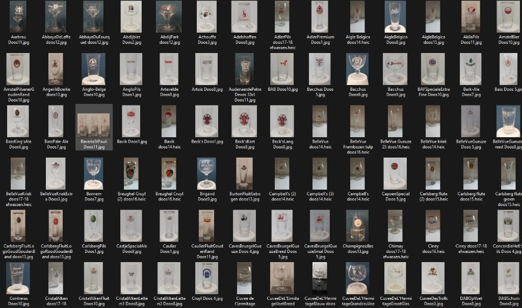 Mooie verzameling van 373 unieke bierglazen (zonder dubbels), Collections, Enlèvement