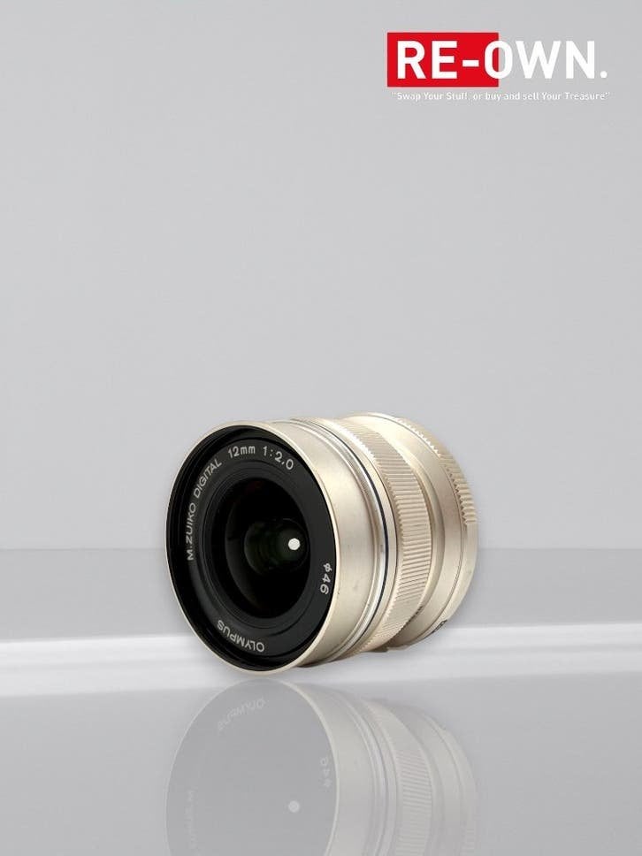 OLYMPUS M.ZUIKO DIGITAL ED 12MM F/2 SILVER | MFT | GARANTIE, Bouchons d'objectif, ,, Olympus, Comme neuf