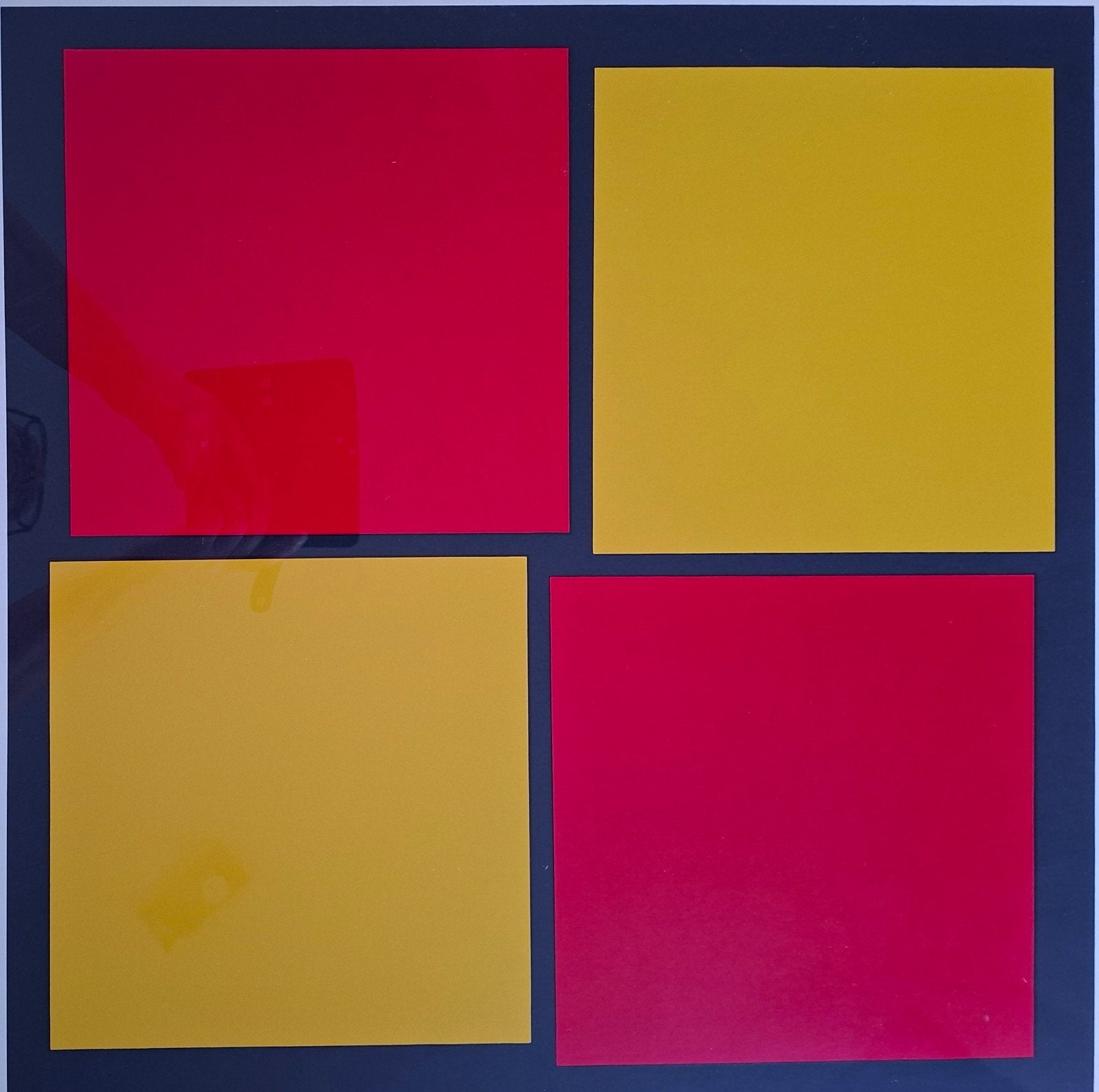 CORTIER Amedee "Rood-geel" zeefdruk, Numéroté, Enlèvement, Sérigraphie