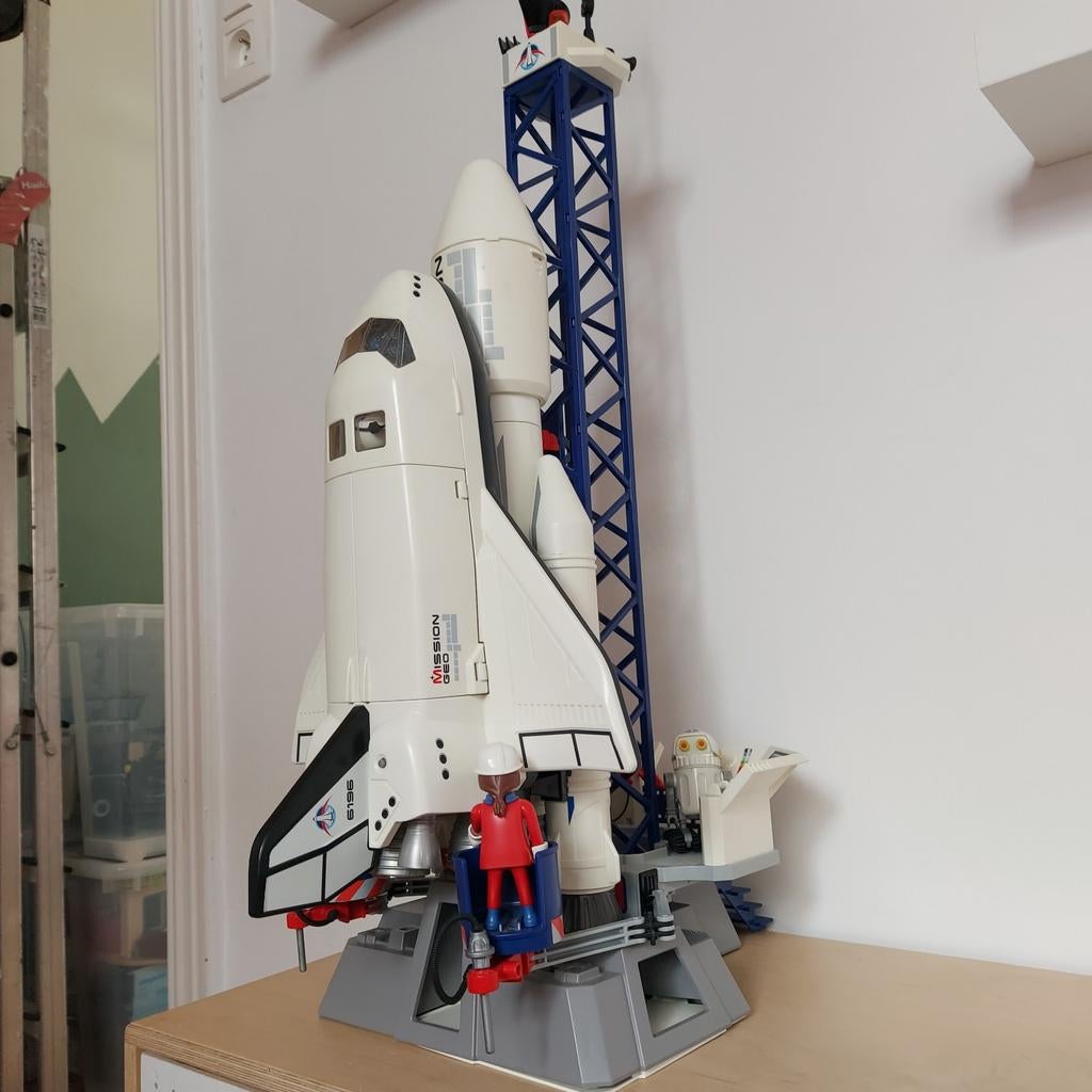 Playmobil spaceshuttle en lanceerbasis, Kinderen en Baby's, Speelgoed | Playmobil, Ophalen, Gebruikt, Complete set