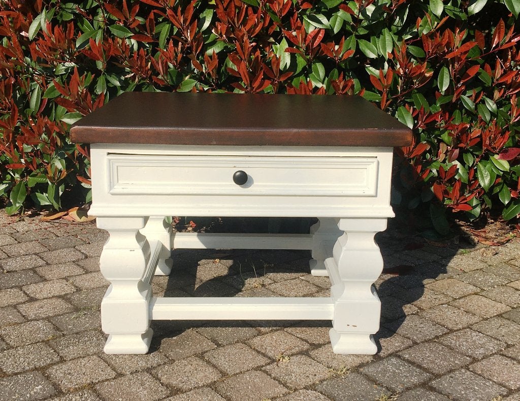Eenvoudig, maar mooi old skool tafeltje, 55 à 75 cm, Enlèvement, Utilisé, Bois