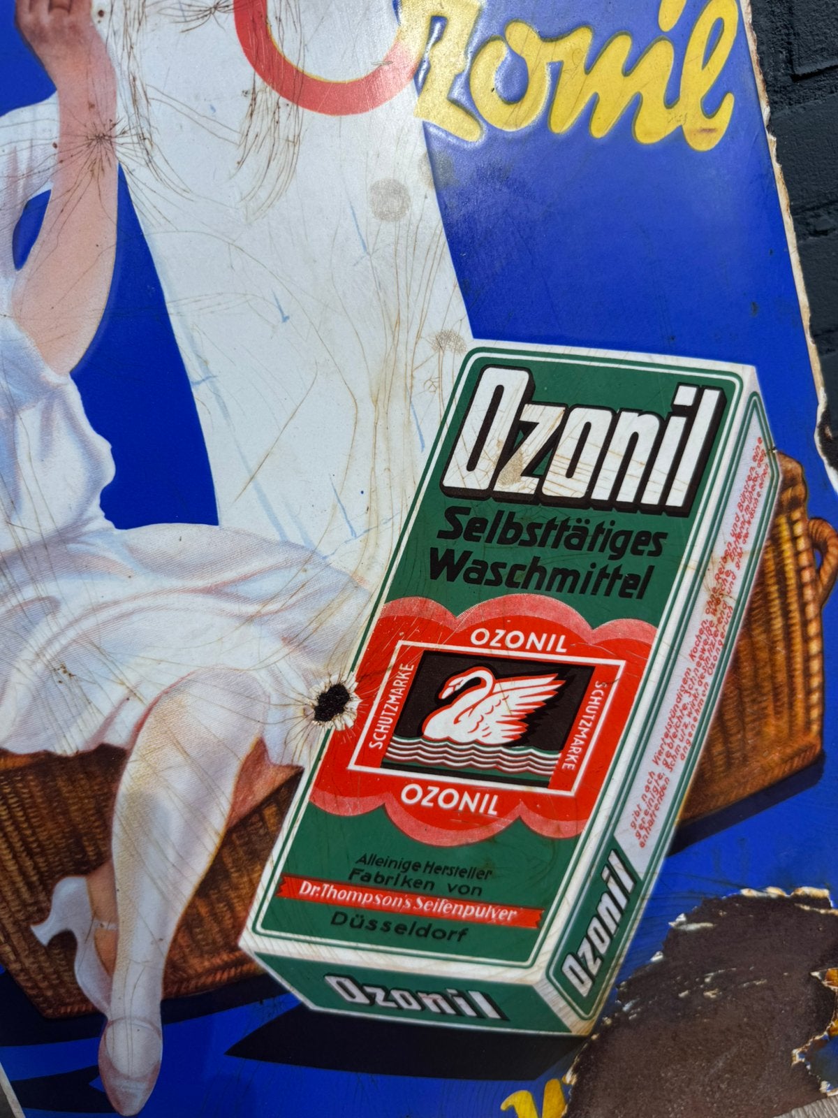 Panneau d'affichage en émail Ozonil, Enlèvement ou Envoi