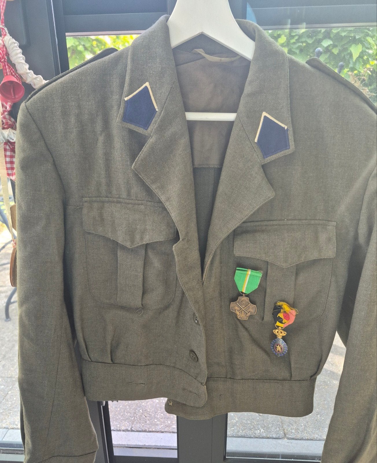 Originele Belgische Leger (ABL) Battle Dress Jas – 4de Linie, Verzamelen, Militaria | Algemeen, Ophalen, Landmacht, Kleding of Schoenen