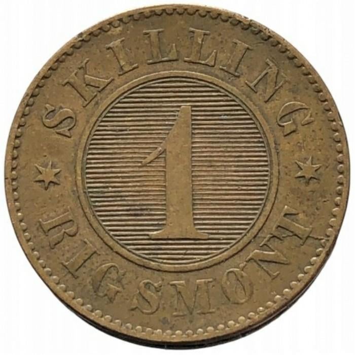 Danemark 1 Rigsmont Skilling 1860, Enlèvement, Autres pays, Monnaie en vrac