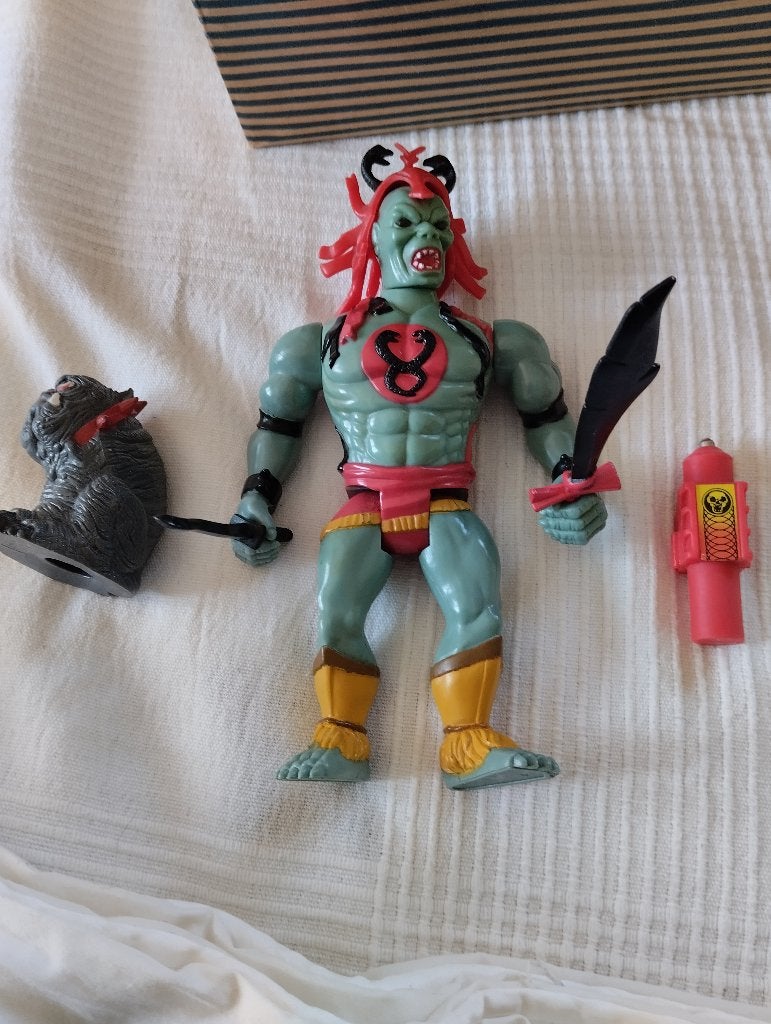 Mumm-ra + hond thundercats, Kinderen en Baby's, Speelgoed | Actiefiguren, Ophalen of Verzenden, Gebruikt
