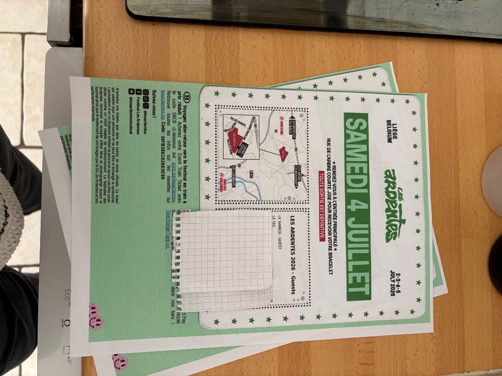 Places les ardentes, Tickets & Billets, Deux personnes