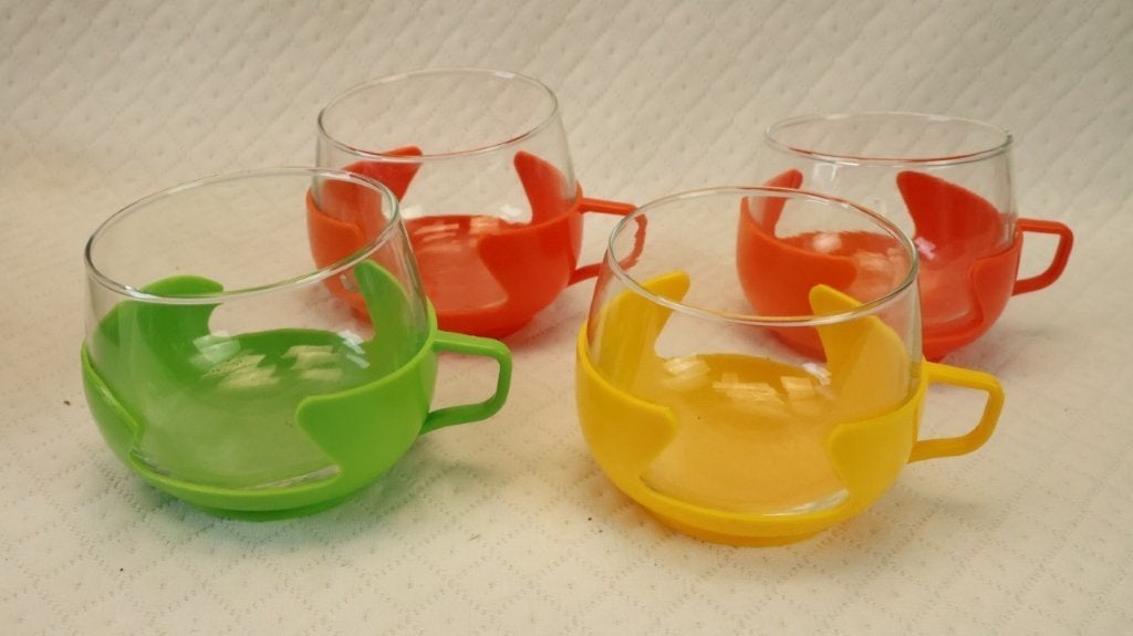 Retro glazen theekopjes, Verzamelen, Ophalen of Verzenden