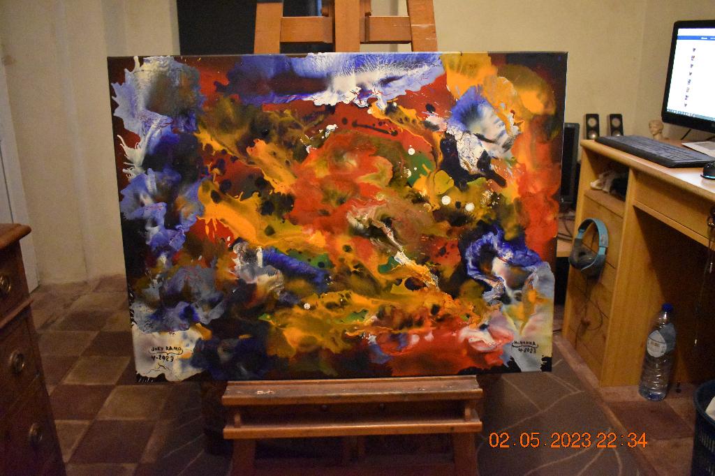 Peinture Abstrait Serie No ( 24 ) , par joky kamo, Enlèvement, Peinture à l'huile, Abstrait