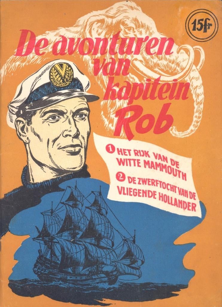 Verzameling strips Kapitein Rob (1957-1959)., Meerdere stripboeken, Ophalen of Verzenden, Gelezen