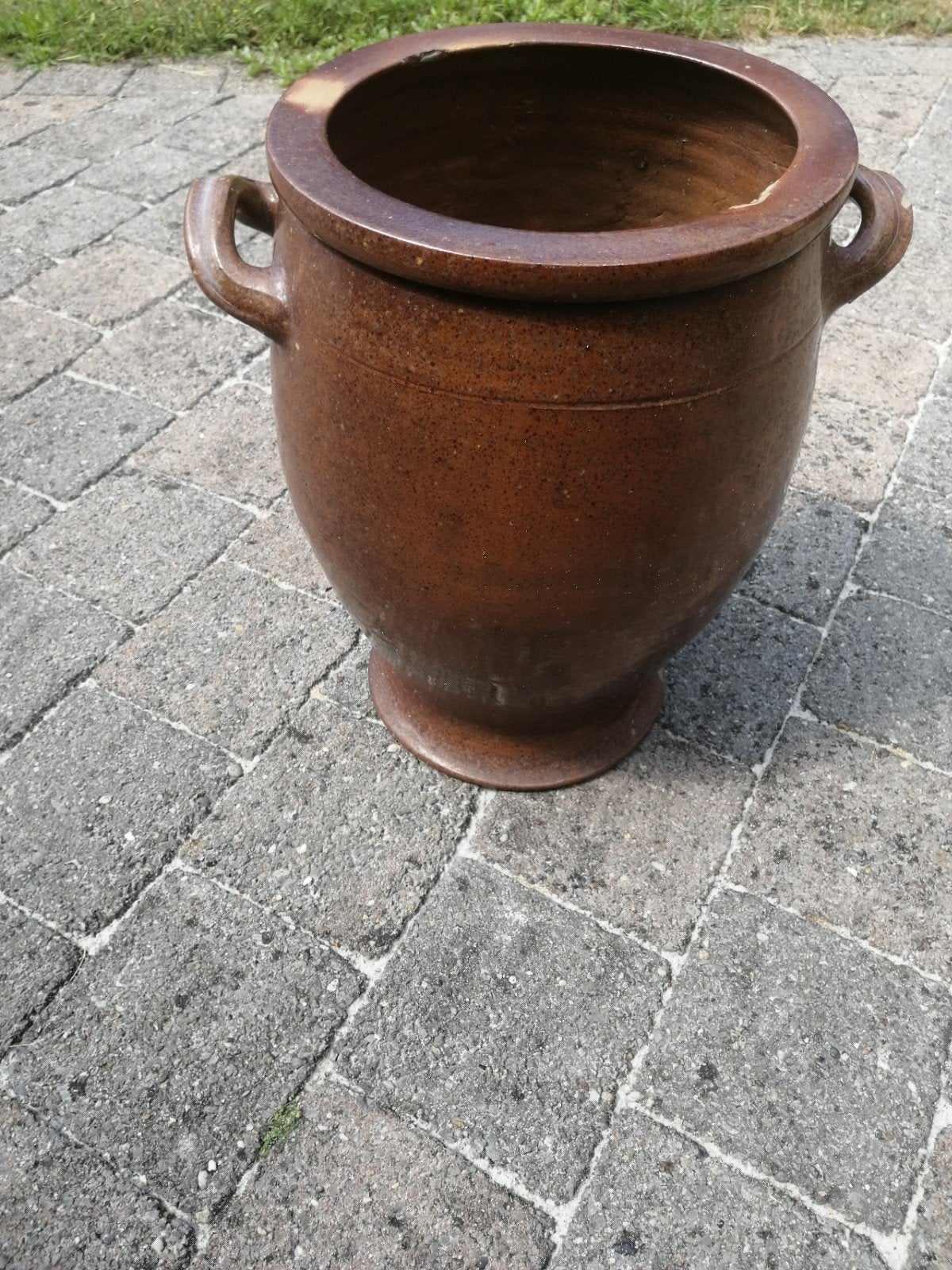 bloempot oude oplegpot (steinen), Ophalen, Aardewerk