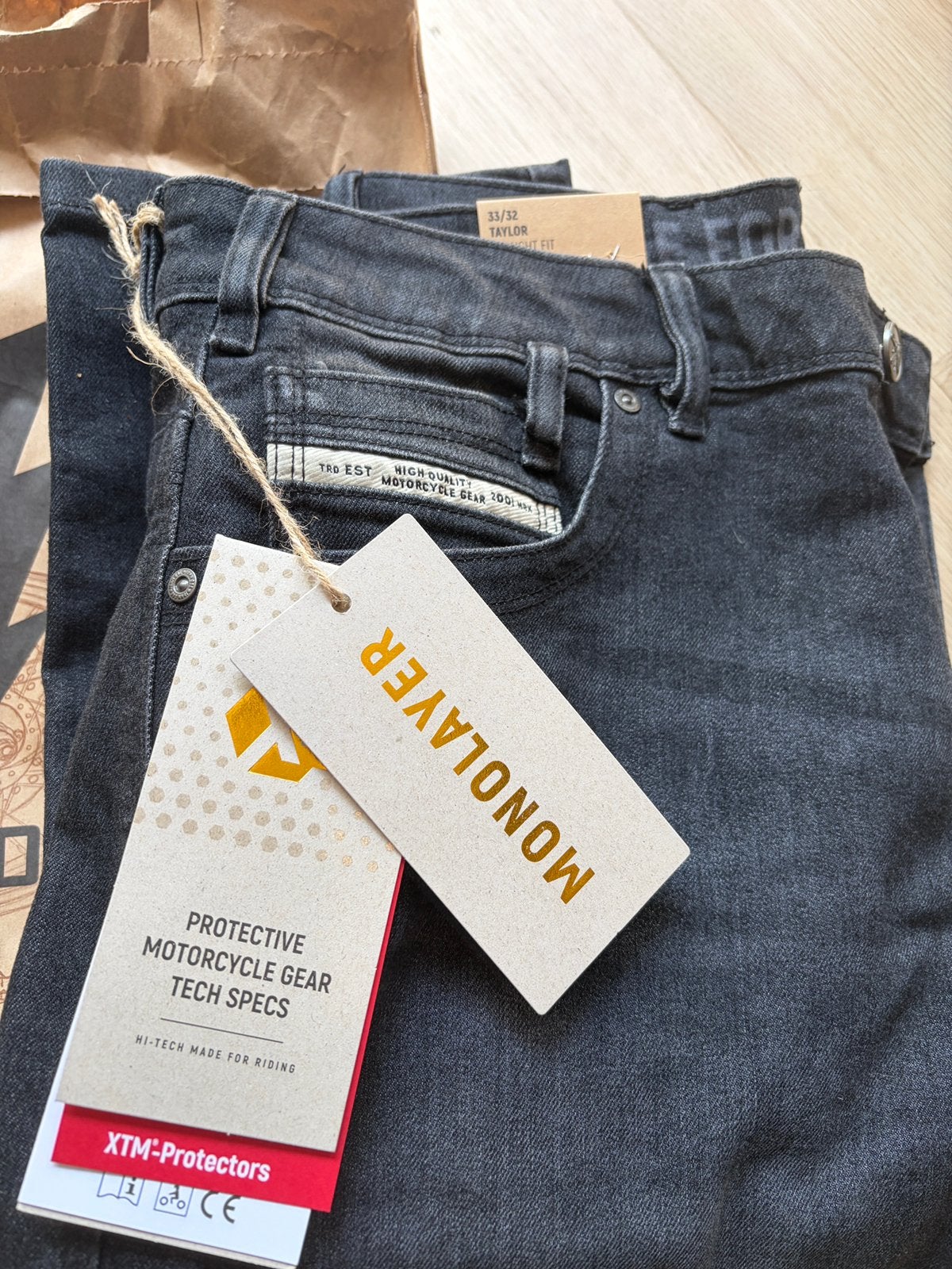 John Doe Taylor Motorjeans Monolayer 33/32, Motoren, Kleding | Motorkleding, Broek | textiel, Heren, Nieuw met kaartje, Ophalen of Verzenden