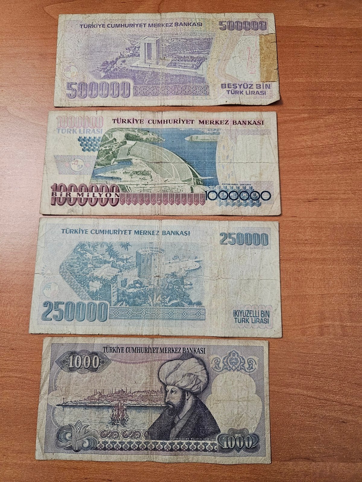 bankbiljetten Turkije set 1979 jaar, Postzegels en Munten, Ophalen of Verzenden, Overige landen, Setje