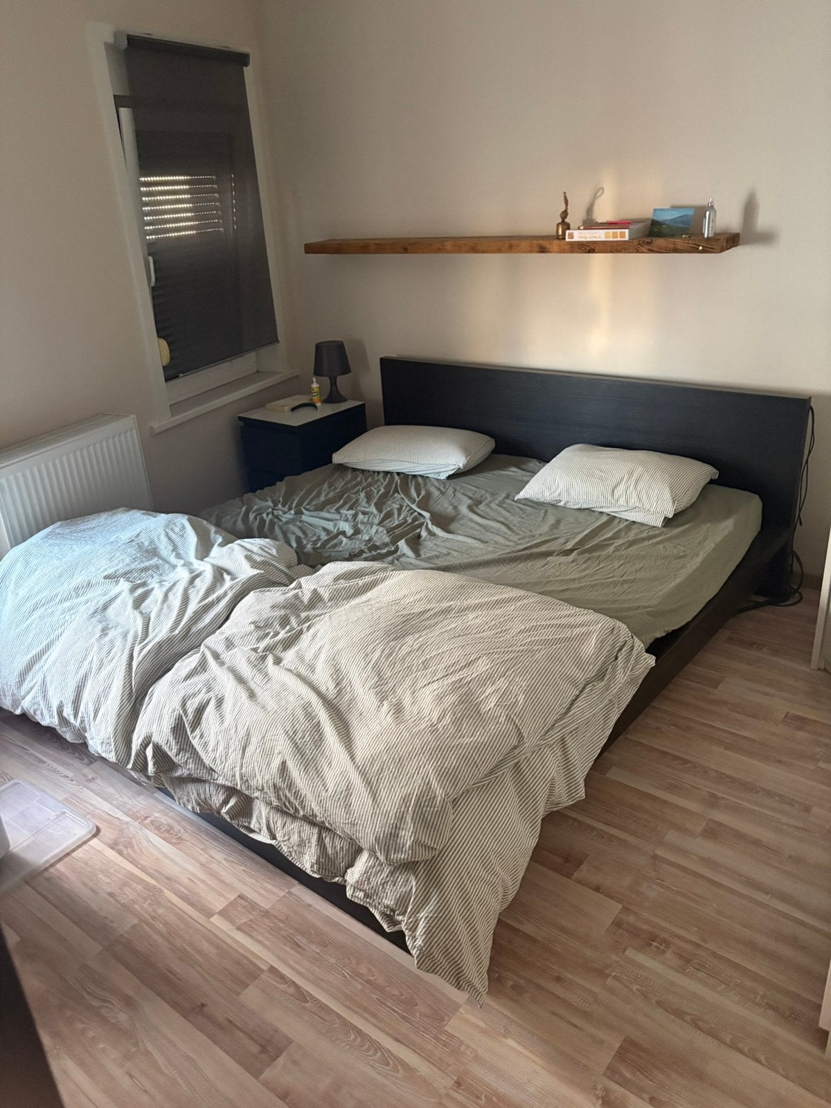 Lit malm ikea avec sommier electrique latoflex, Enlèvement, Utilisé, Deux personnes, Malm ikea