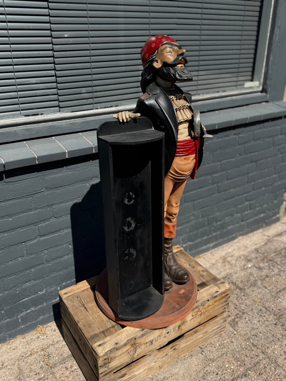 Oud groot Vintage Piraten beeld, Ophalen, Gebruikt, Mens