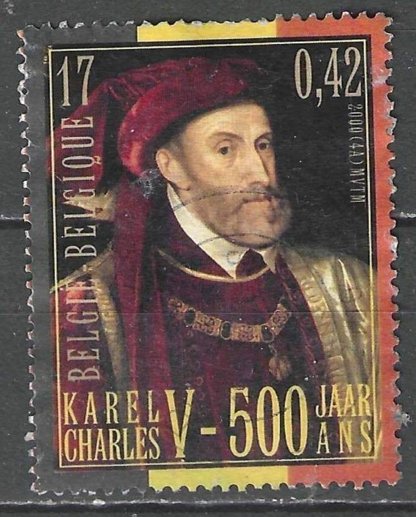 Belgique 2000 - Yvert 2886 /OBP 2887 - Charles V (ST), Timbres & Monnaies, Timbres | Europe | Belgique, Envoi, Affranchi, Oblitéré