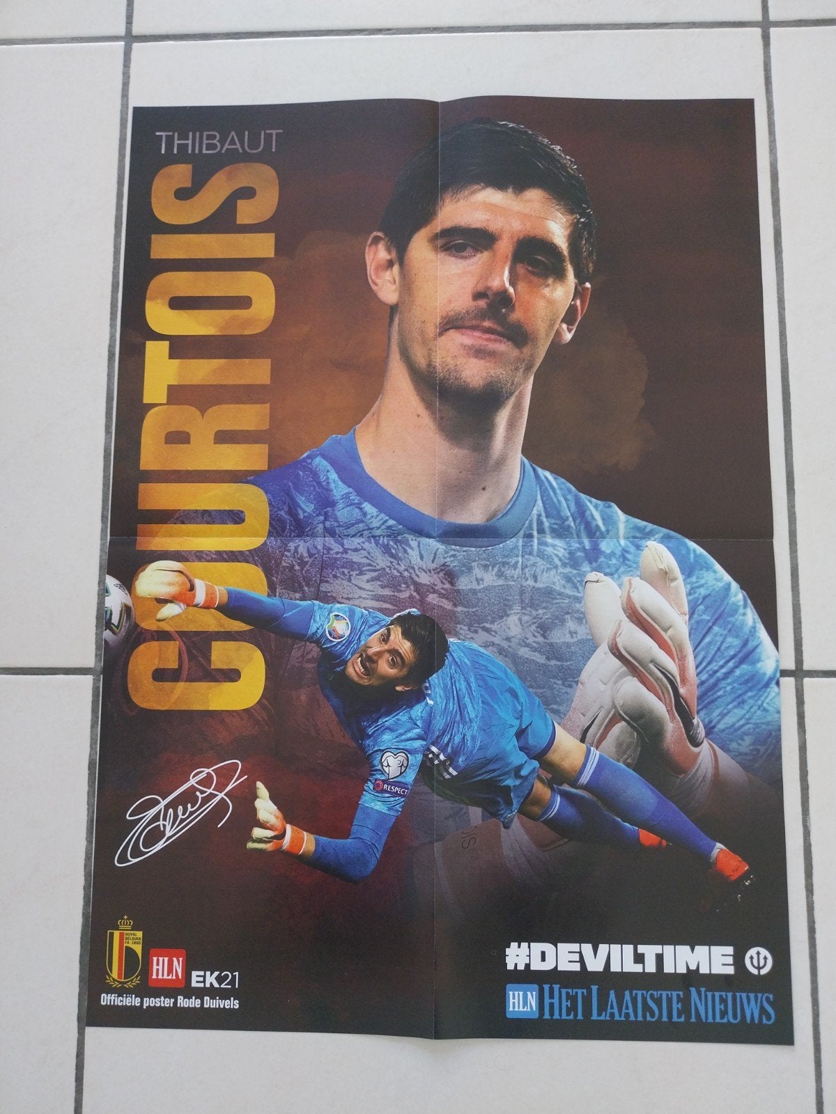 Affiches des Diables Rouges, Collections, Enlèvement, Sport, Affiche ou Poster pour porte ou plus grand, Carré