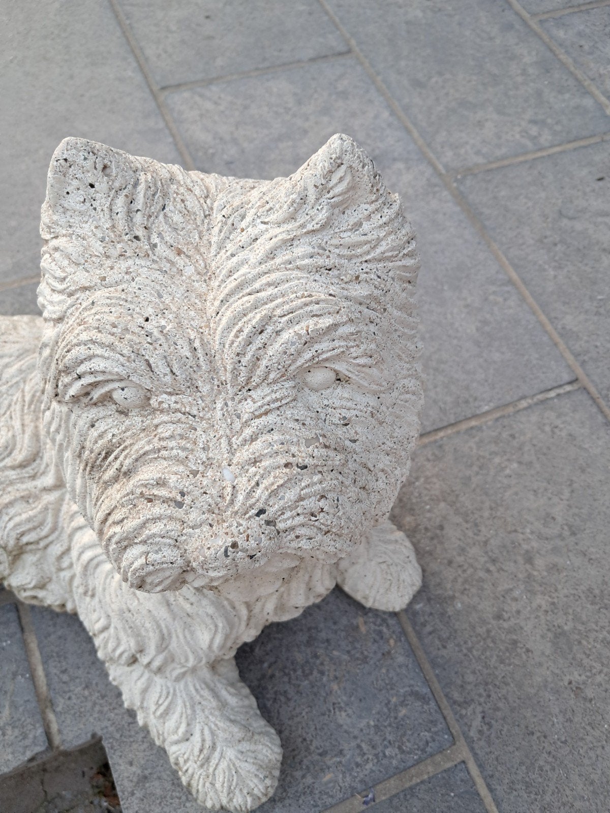 Gegoten stenen Highland White Terrier, Tuin en Terras, Ophalen of Verzenden, Beton