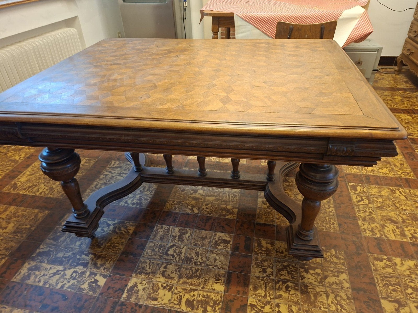 Vlaamse Mechelse Renaissancetafel - eik, Enlèvement